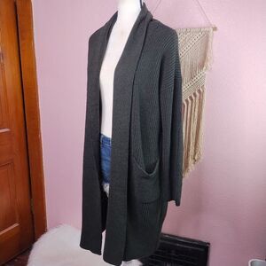 Kenneth Cole Reaction | Dark Green Open Front Cardigan Sweater XL